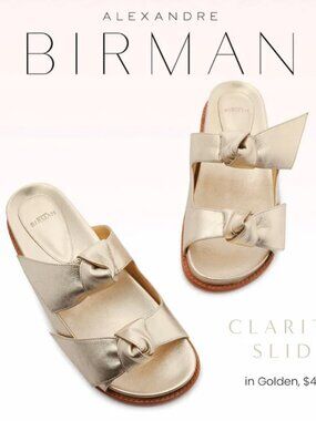Alexandre Birman Clarita slides – Gold – Size 38